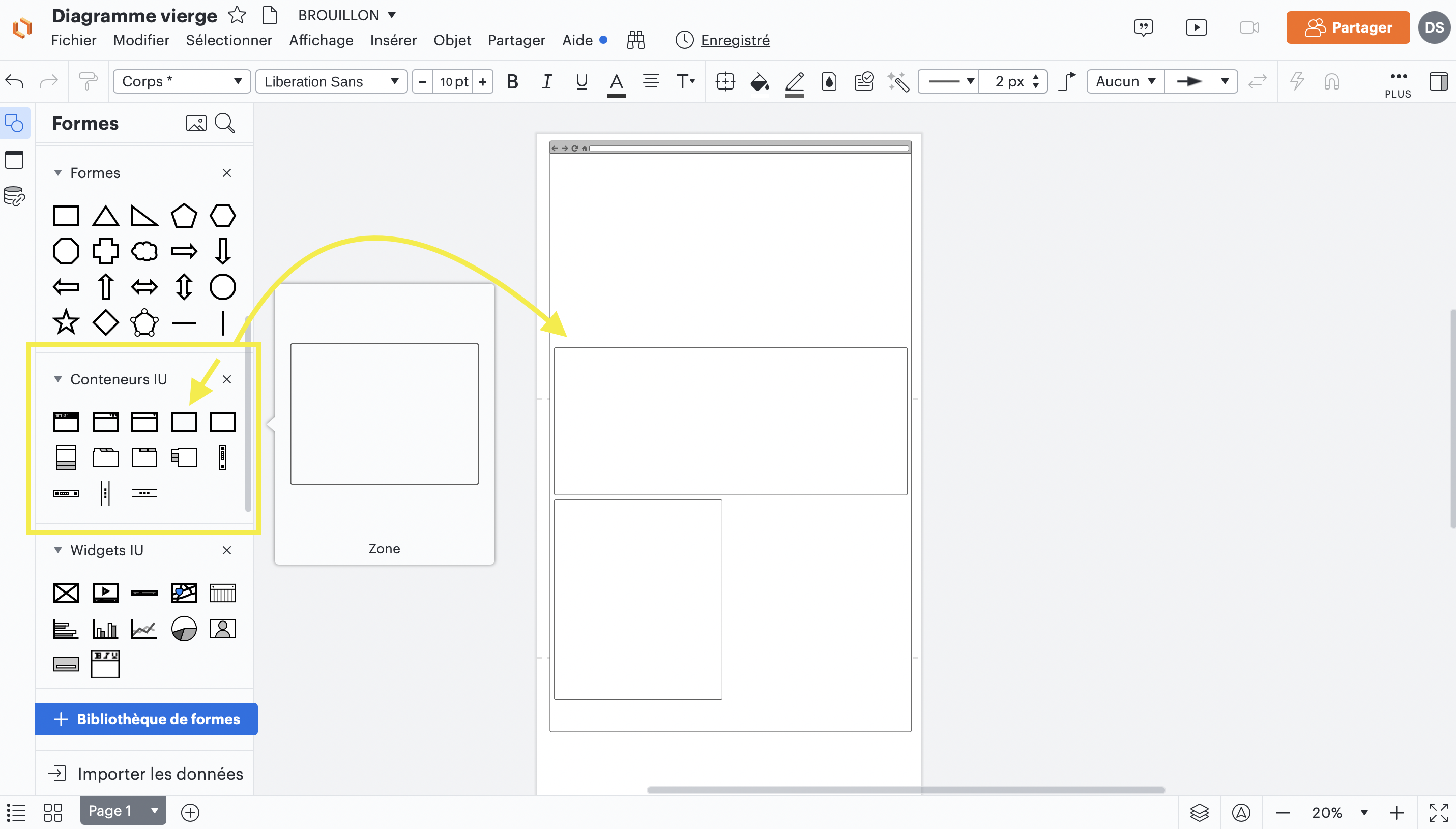 4ème étape pour créer un wireframe pour un site web