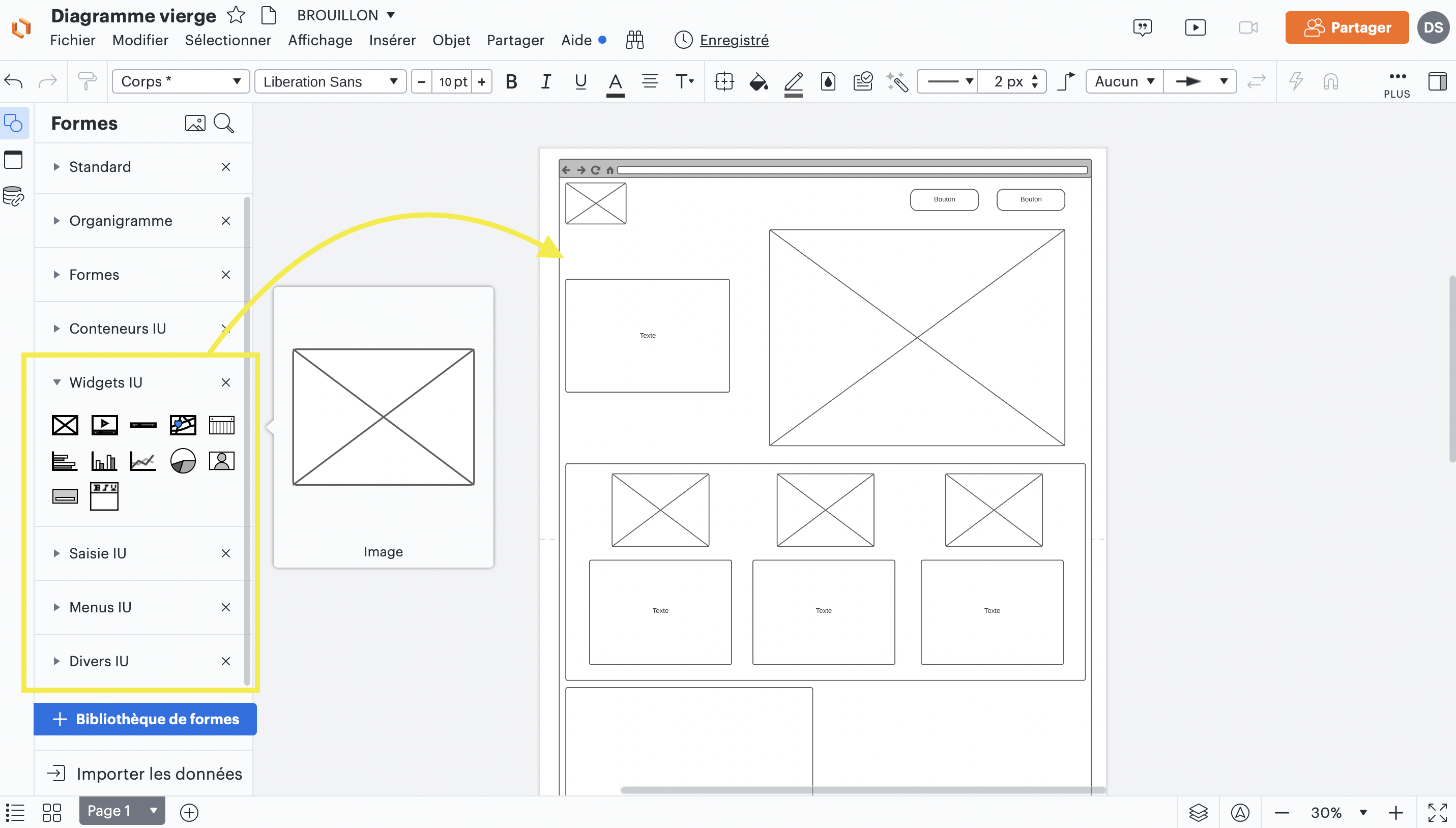 5ème étape pour créer un wireframe pour un site web