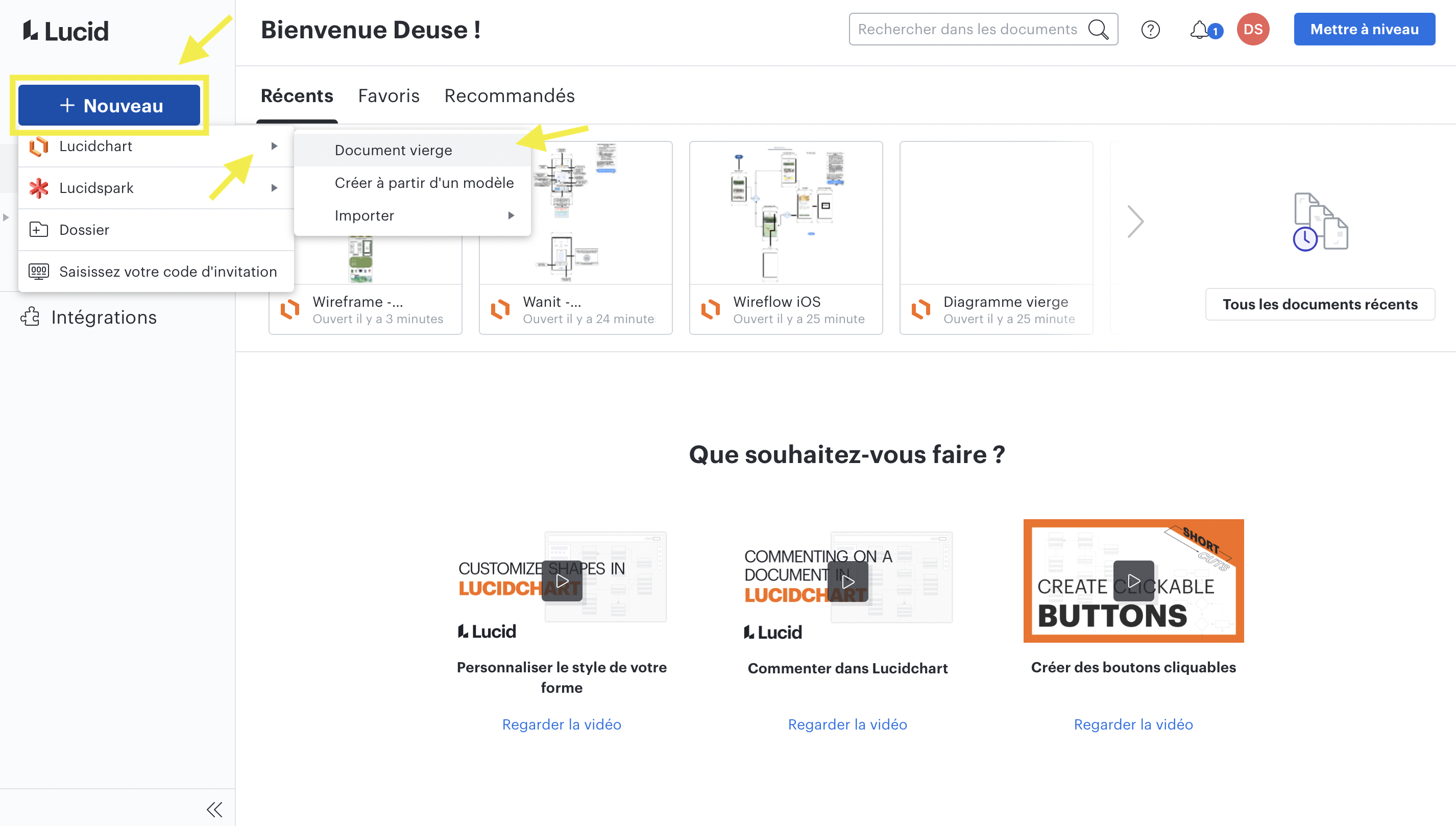 1ère étape pour créer un wireframe pour une application mobile