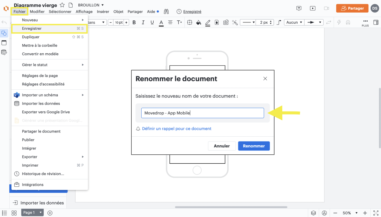 6ème étape pour créer un wireframe pour une application mobile