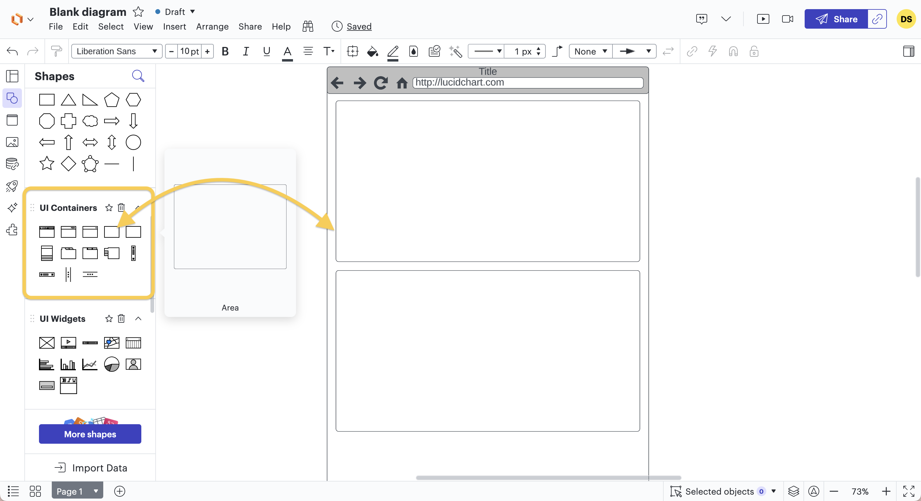 4th step to create a wireframe for a website