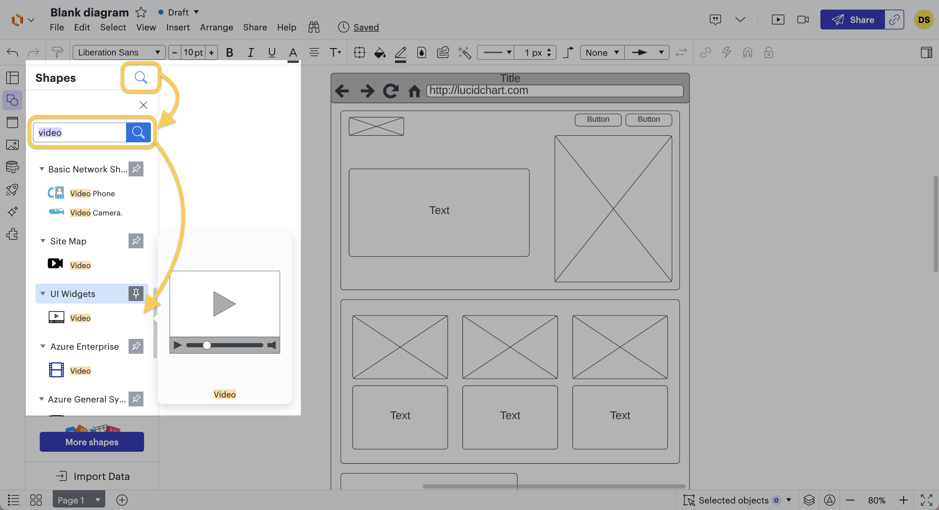 6th step to create a wireframe for a website