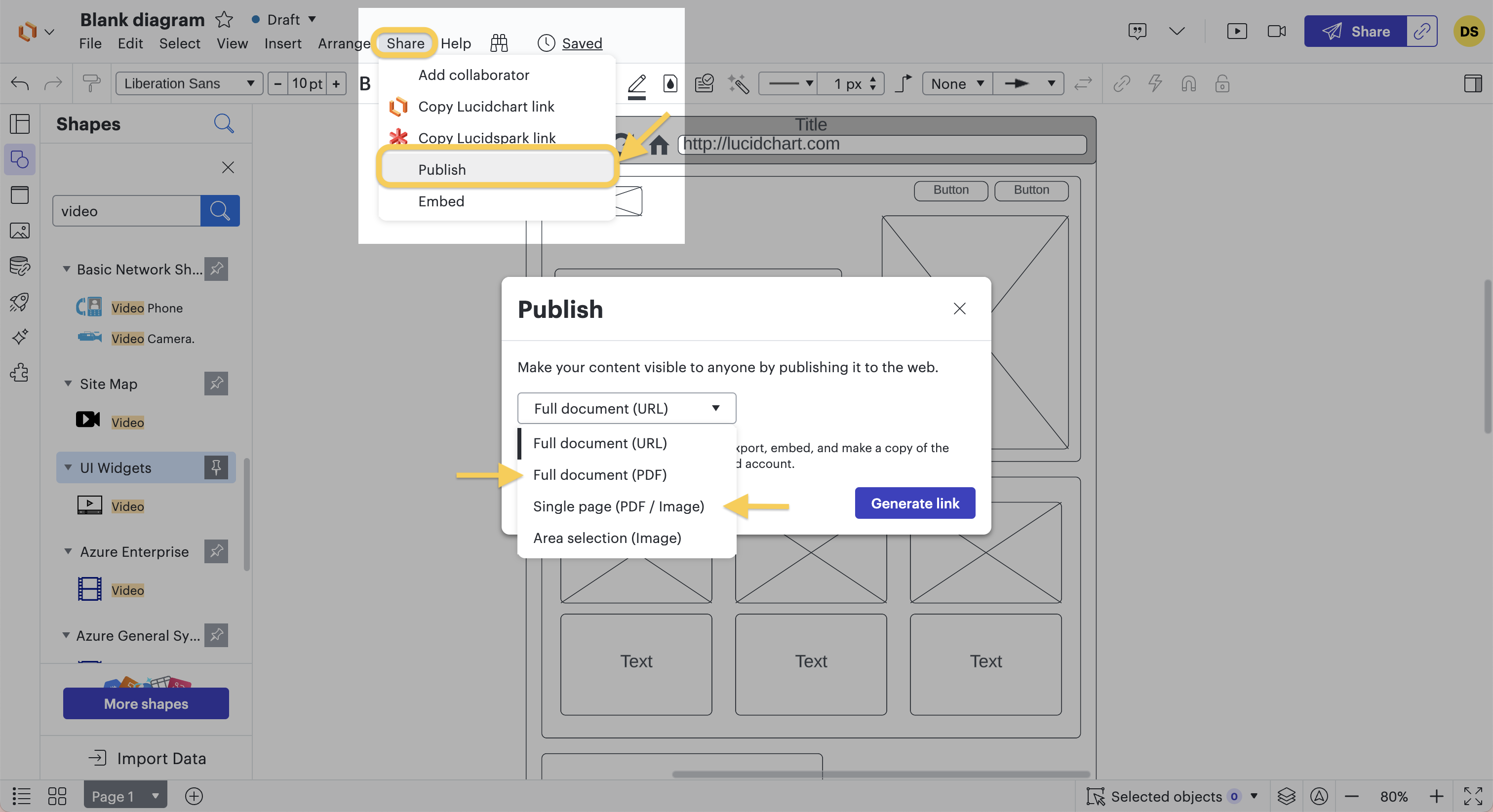 Step 7 to create a wireframe for a website