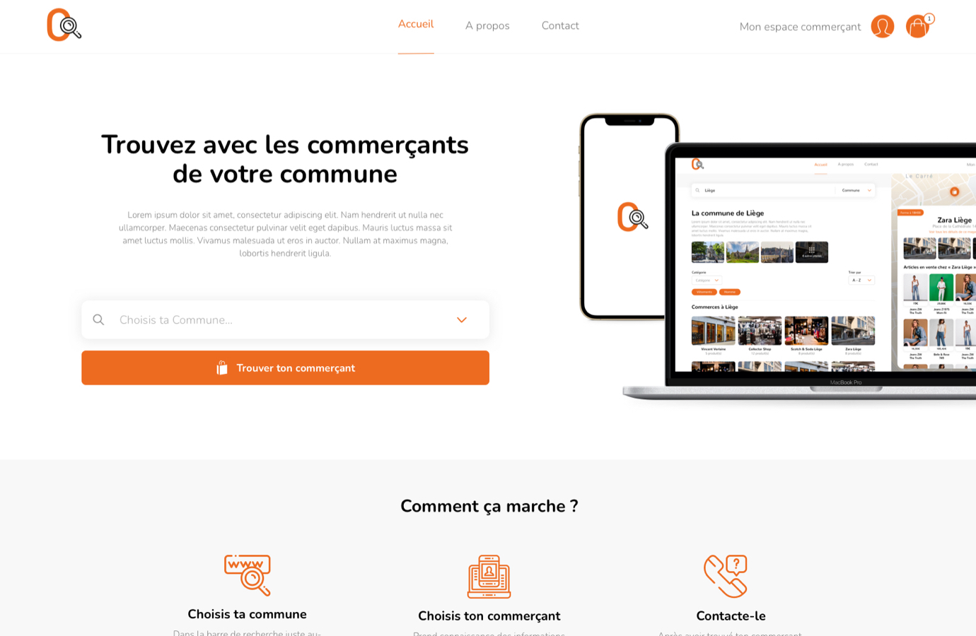 Un écran design de Communes Commerces