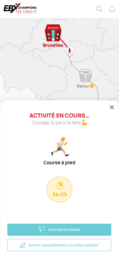 Un écran design de l’application Eiffage