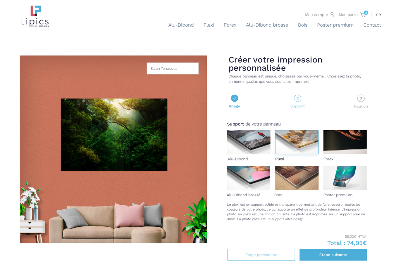 Un écran design du site Lipics